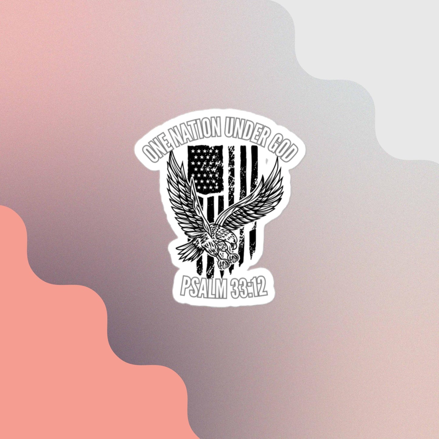 One Nation Under God Eagle Sticker