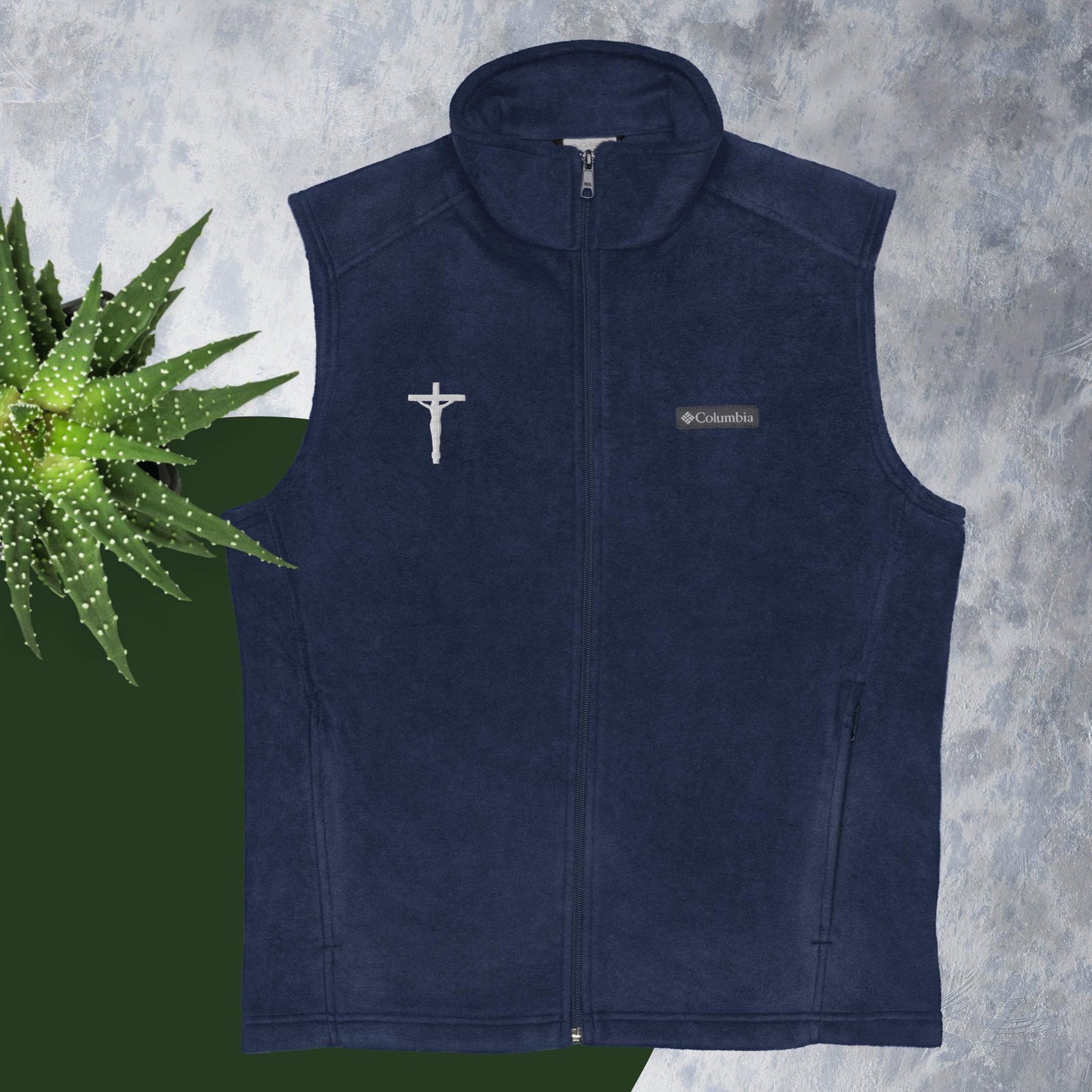 Jesus Cross Fleece Vest