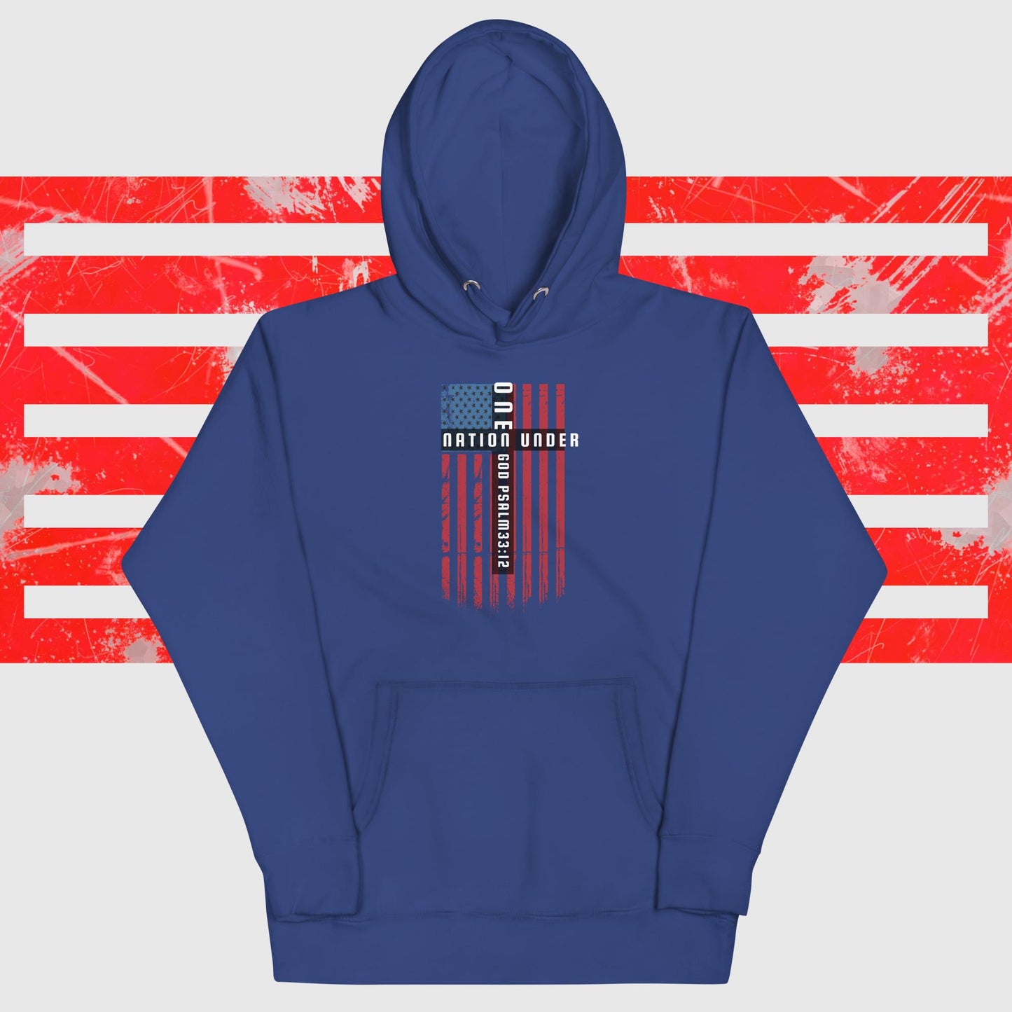 One Nation Under God Cross USA Flag hoodies